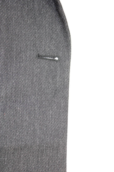 Mani Men's Double Breasted Wool Blazer Jacket Gray Size 46L