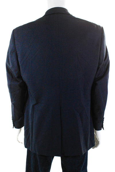 Hart Schaffner Marx Men's Two Button Wool Blazer Jacket Navy Size 40R
