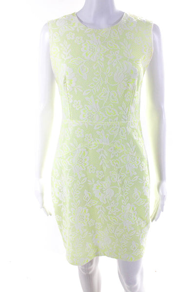 Dolce Vita Womens Scoop Neck Sleeveless Lace A-Line Mini Dress Neon Green Size M