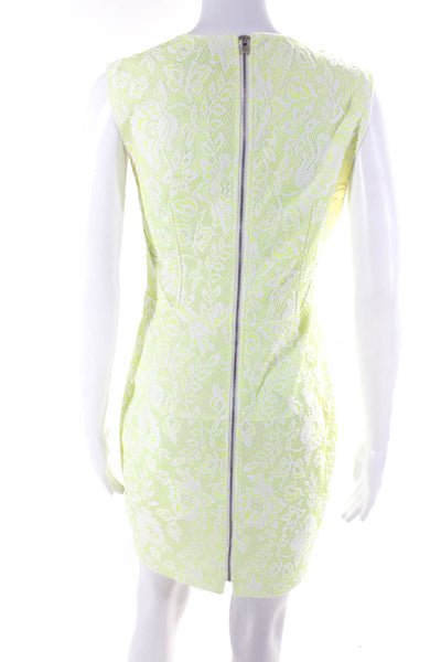 Dolce Vita Womens Scoop Neck Sleeveless Lace A-Line Mini Dress Neon Green Size M