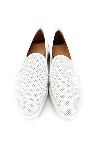 Everlane Womens The Leather Street Shoe  White Perforated Size 7