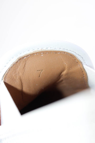 Everlane Womens The Leather Street Shoe  White Perforated Size 7