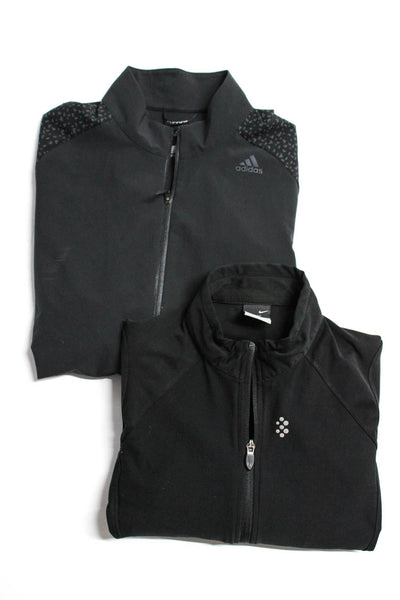 Nike Women's Full Zip Long Sleeves Athletic Jacket Black Size M