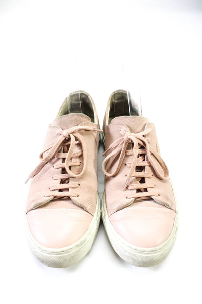 Axel Arigato Womens Suede Low Top Cap Toe Lace Up Sneakers Pink Size 7.5US 38EU