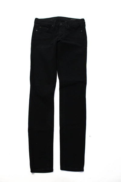 Ralph Lauren Rag & Bone Jean Women's Zip Fly Jeans Black White Size 25 26 Lot 3
