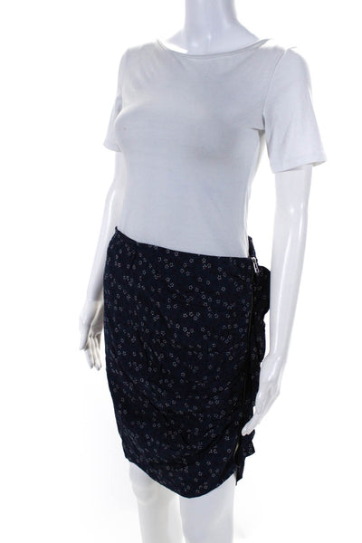 Veronica Beard Women's Asymmetrical Ruffle A-Line Skirt Floral Size 8