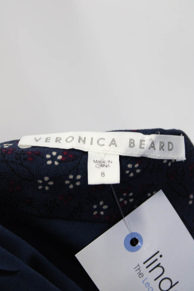 Veronica Beard Women's Asymmetrical Ruffle A-Line Skirt Floral Size 8