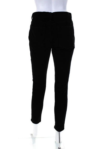 Frame Women's Five Pockets Velvet Skinny Pant Black Size 27