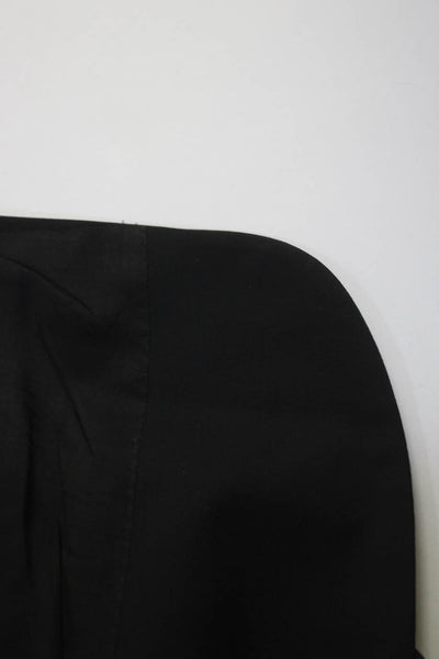 Santorelli Mens 100% Wool Collared Three Button Blazer Suit Jacket Black Size 44