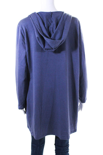 Eileen Fisher Womens Long Sleeve Open Front Cardigan Sweater Blue Size Medium