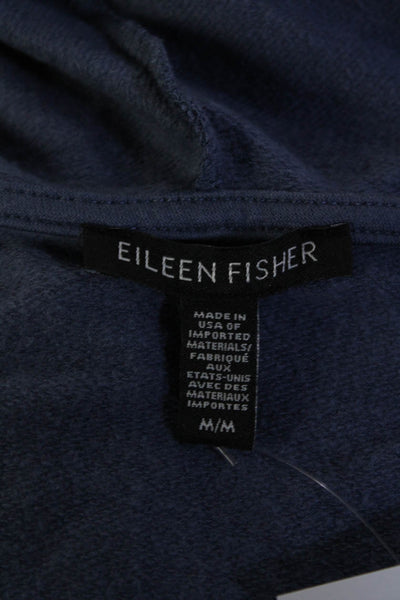 Eileen Fisher Womens Long Sleeve Open Front Cardigan Sweater Blue Size Medium