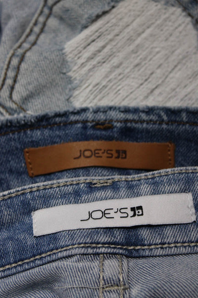 Joes Jeans Womens Distressed Denim Mini Skirt Shorts Blue Size 26 Lot 2