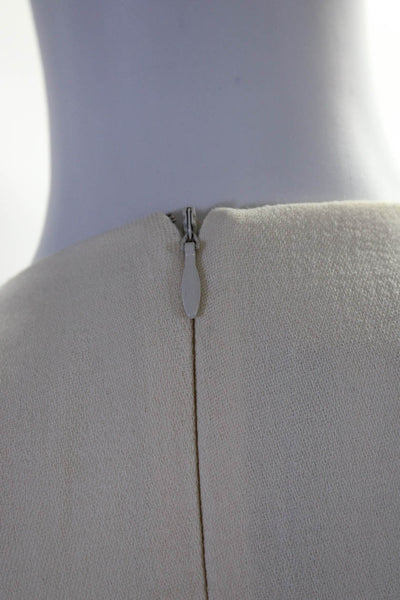 Jay Ahr Womens Raw Hem Torn Rhinestone Embellished Mini Dress Ivory Size Small