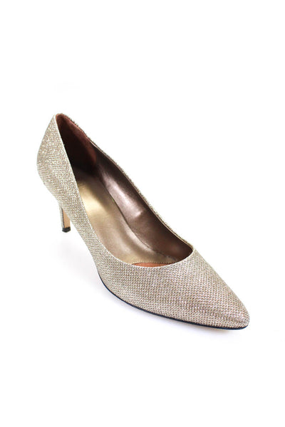 Jildor Women's Pointed Toe Sparkly Classic Heels Gold Size 11