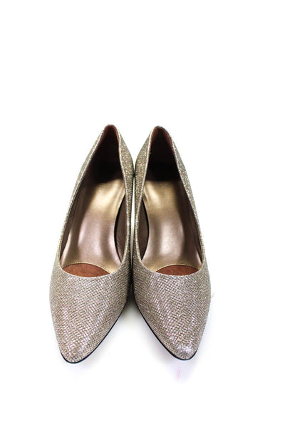 Jildor Women's Pointed Toe Sparkly Classic Heels Gold Size 11