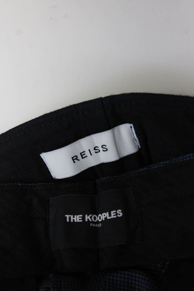 The Kooples Reiss Mens Blue Printed Pleated Straight Dress Pants Size 52 lot 2
