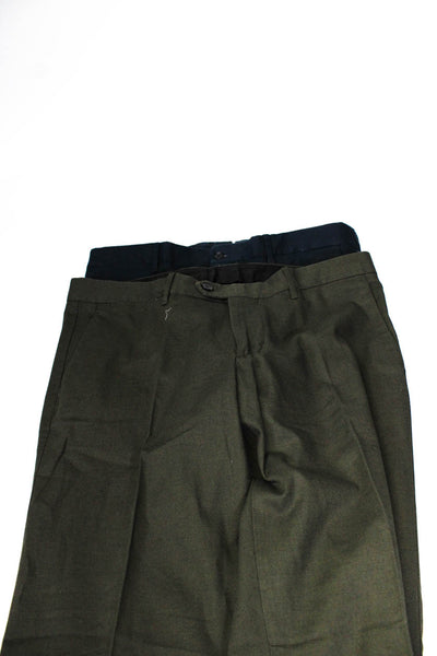 J. Lindeberg Mens Green Cotton Pleated Straight Leg Dress Pants Size 52 lot 2