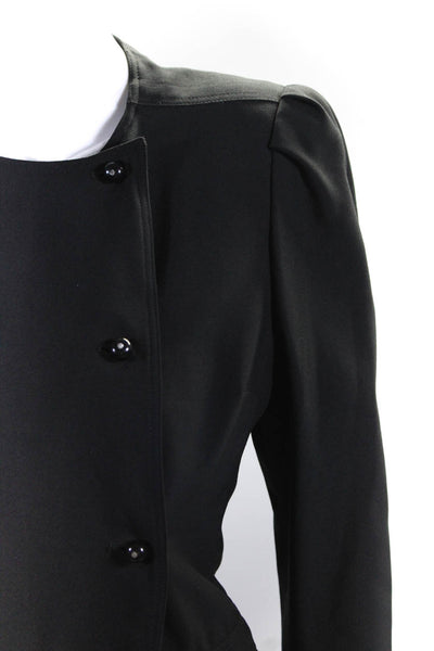 Chloe Women's Wool Two Piece Double Breast Skirt Suit Black Size 36
