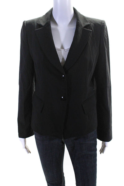 Armani Collezioni Women's Collar Long Sleeves Lined Blazer Black Size 10