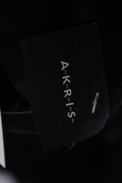 Akris Women's Open Front Long Sleeves Pockets Long Jacket Black Size M