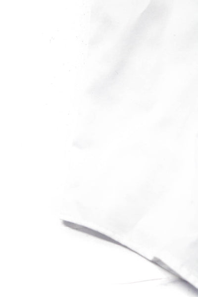 Isaac Mizrahi Boys Cotton Long Sleeve Collared Button Up Shirt Top White Size S