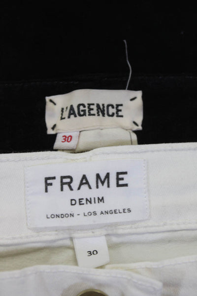Frame Women's High Waist Five Pockets Skinny Denim Pant White Size 30 Lot 2