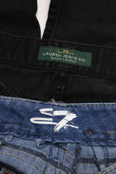 LRL Lauren Jeans Women's High Rise Jeans Black Blue Size 28 Lot 2