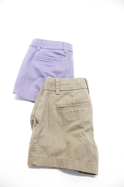J Crew Womens Purple Mid-Rise Chino Mini Casual Shorts Size 00 lot 2