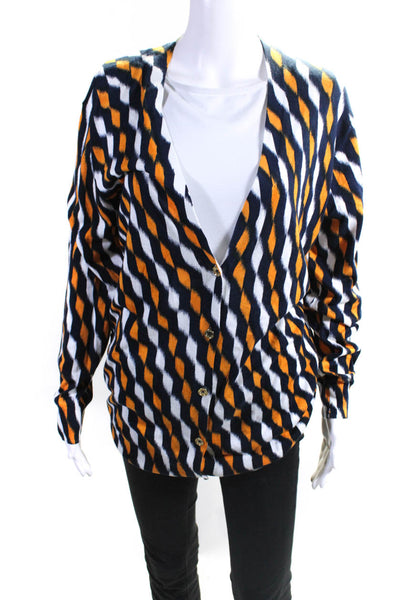 Michael Michael Kors Womens Long Sleeves Button Down Sweater Cardigan Multicolor