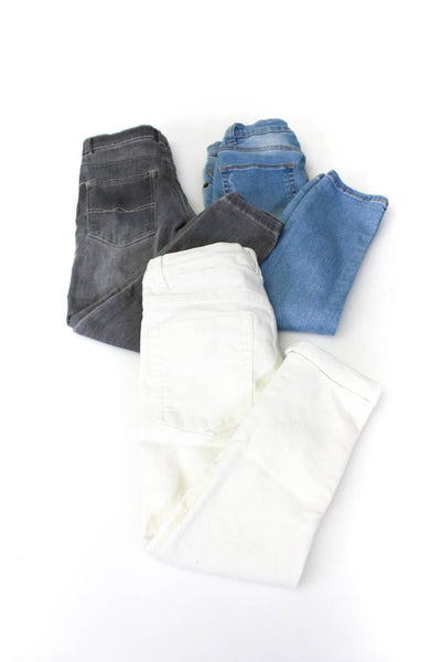 Zara Baby Zara Girls Cotton Denim Jeans Pants Blue White Gray Size 3-4 4-5 Lot 3