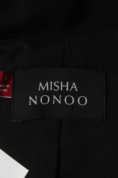Misha Nonoo Women's Long Sleeve Double Breasted Blazer Dress Black Size 4