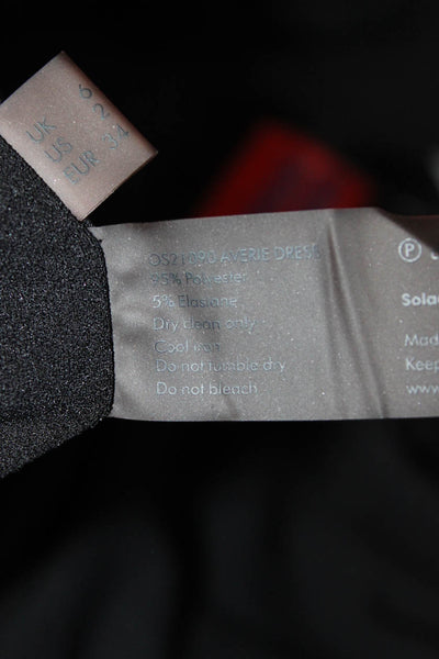 Solace London Womens Side Zipped Slit One Shoulder Maxi Gown Black Size M