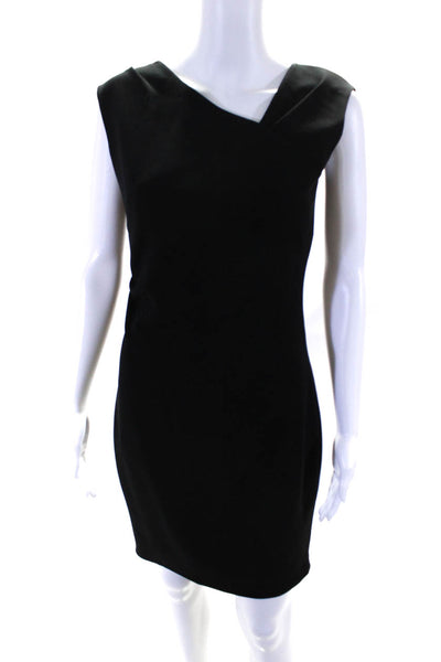 Elie Tahari Womens Sleeveless Zip Up Mini Sheath Dress Black Size 4