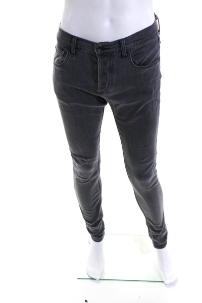 Rag & Bone Mens Cotton Colored Buttoned Skinny Leg Jeans Gray Size EUR33