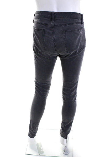 Rag & Bone Mens Cotton Colored Buttoned Skinny Leg Jeans Gray Size EUR33