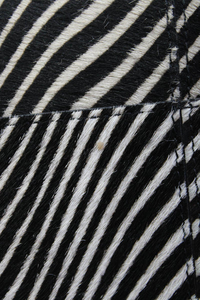Club Monaco Womens Zebra Print Magnetic Clutch Handbag Black & White Medium