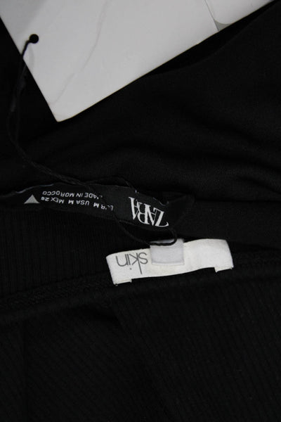 Zara Skin Women's Strapless Top Ribbed Tank Dress Black Size 2 M Lot 2
