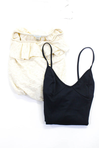 Eberjey Women's Strapless Romper Slip Dress Navy Ivory Size XS S/M Lot 2
