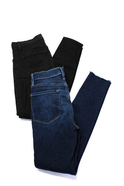 J Brand Frame Women's Mid Rise Skinny Jeans Black Size 27, Lot 2