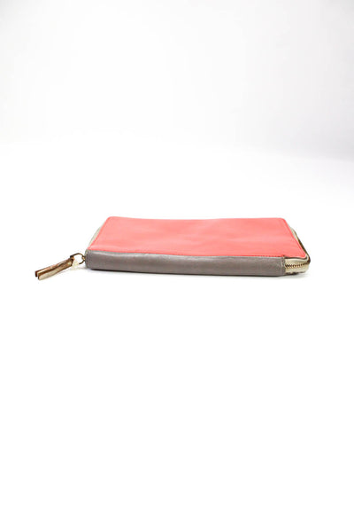 Marc By Marc Jacobs Womens Leather Two-Toned Full Zip Wallet Bright Pink
