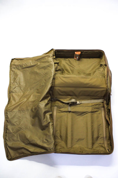 Hartmann Unisex Adults Woven Leather Trim Foldover Full Zip Roller Suitcase Tan