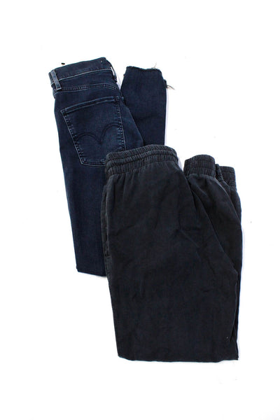 Levis Bella Dahl Womens Skinny Jeans Joggers Pants Blue Gray Size 24 XS Lot 2