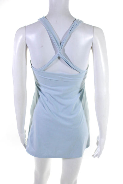 Kamo Fitness Womens Sleeveless Athletic Dress Skort Romper Light Blue Size S