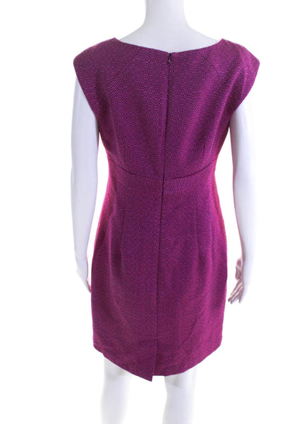 Trina Turk Womens Sleeveless Boat Neck Knee Length Pencil Dress Hot Pink Size 6