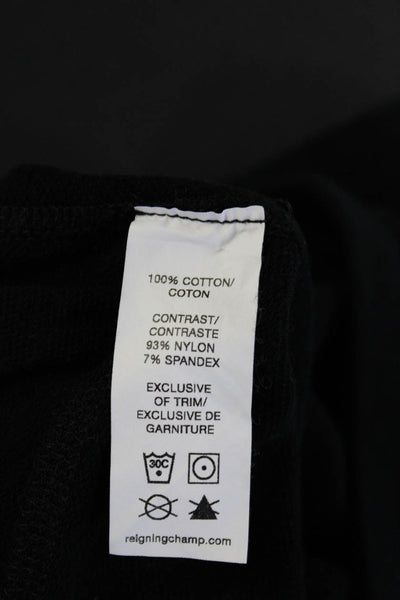 REIGNING CHAMP Mens Drawstring Nylon Pocket Knit Shorts Black Size Small