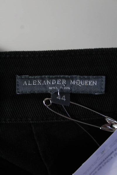 Alexander McQueen Women's Midrise Straight Leg Denim Pant Black Size 44