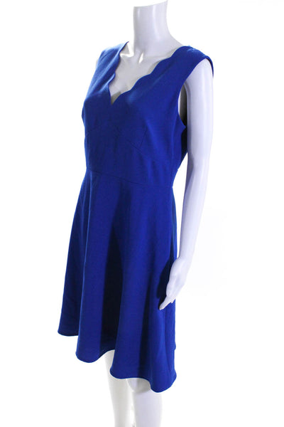 Karl Lagerfeld Womens Back Zipped Darted Sleeveless Empire Dress Blue Size 8