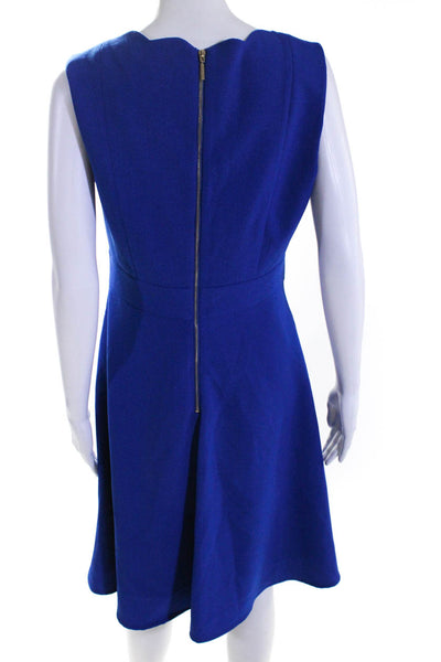 Karl Lagerfeld Womens Back Zipped Darted Sleeveless Empire Dress Blue Size 8