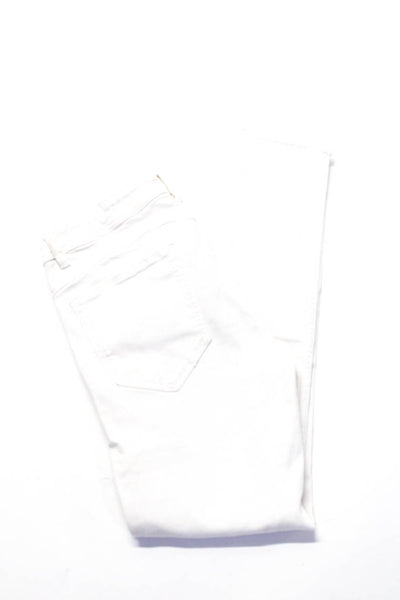 Frame Denim Zara Womens High Rise Skinny Jeans White Blue Size 25 8 Lot 2
