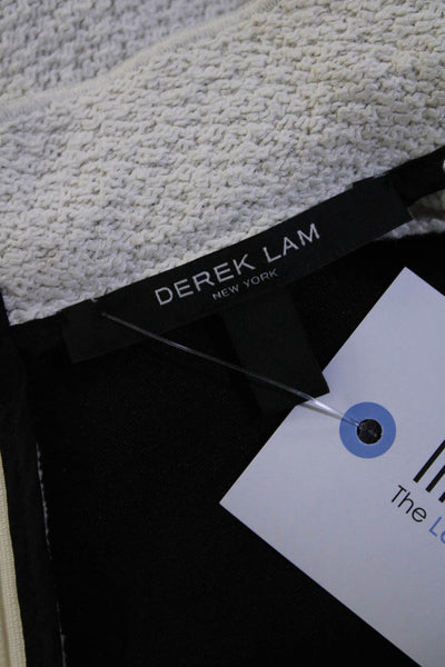 Derek Lam Womens Back Zip Sleeveless Mock Neck Top White Size 2